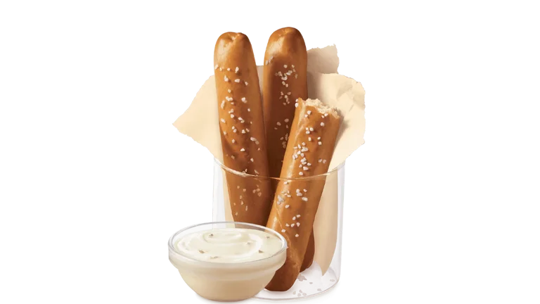 Pretzel Sticks With Zesty Queso