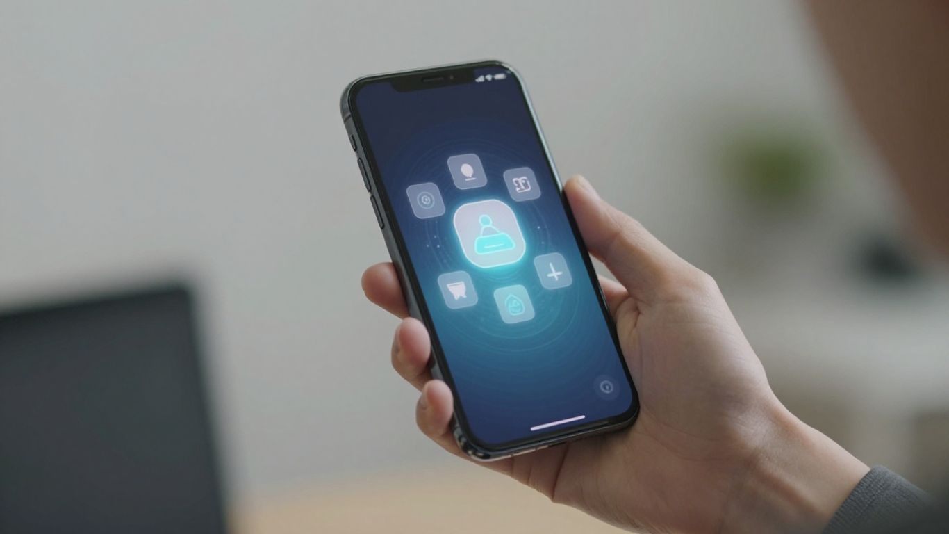 Telefon komórkowy z ukrytymi aplikacjami i efektami wizualnymi.